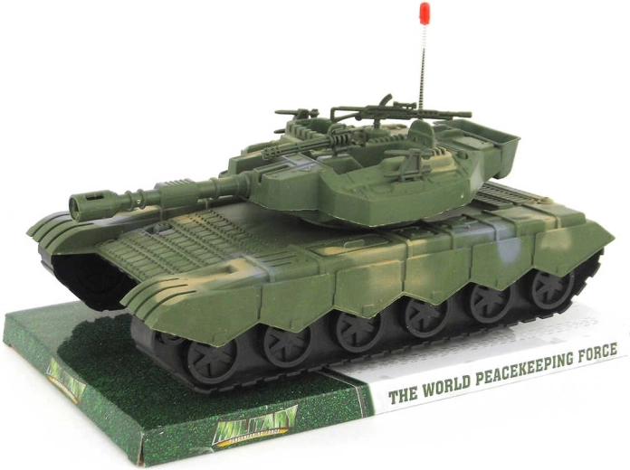 Plast militært kampvogn med friktionsmotor 32 cm - 1 stk.