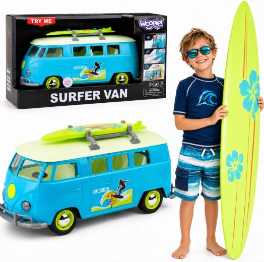 Woopie klassisk surfbus med lys og lyde 1:14