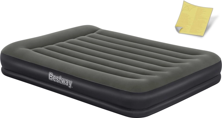 Dobbelt luftmadras BESTWAY 203 × 152 × 36 cm med velouroverflade