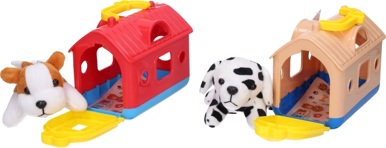 Plysdyr i transportkasse 15 cm - 1 stk.