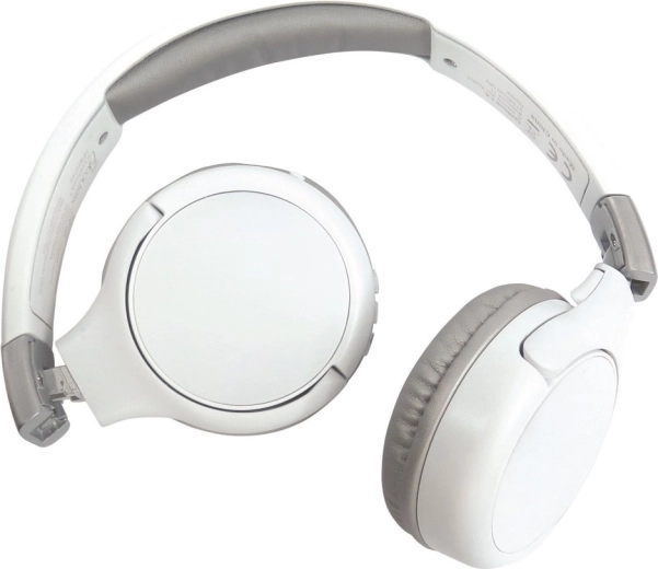 Sammenklappelige hvide Bluetooth-hovedtelefoner