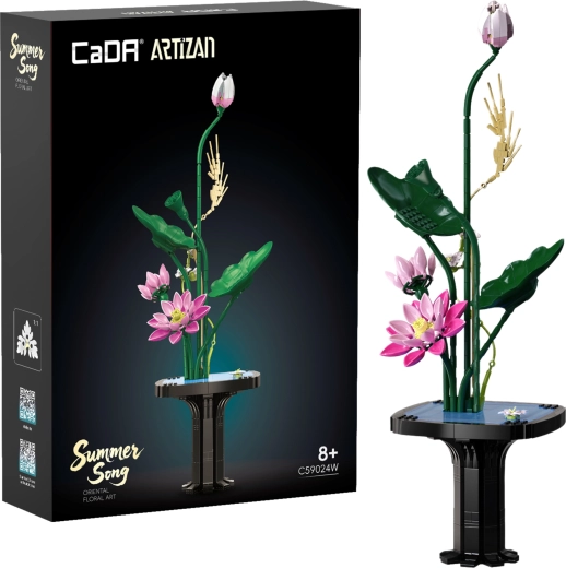 Byggesæt CaDA Floral Art Summer Song – blomsterdekoration 61,6 cm, 755 dele