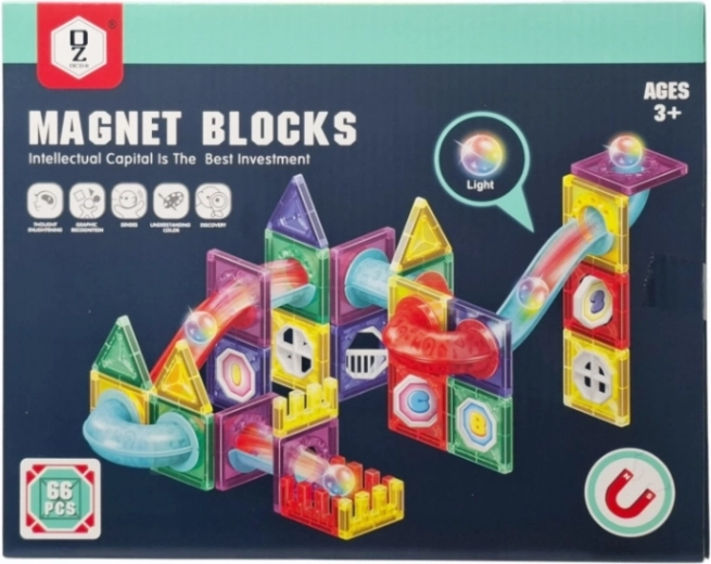 Magnetiske byggeklodser – kuglebane - 1 stk.