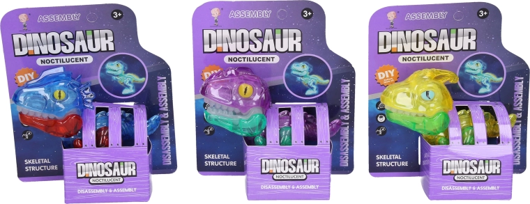 Dinosaur med skelet, der lyser i mørke - 1 stk.