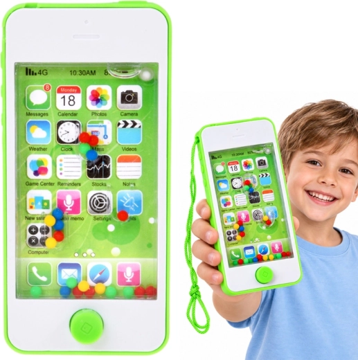 Vandspil i smartphoneform med kugler