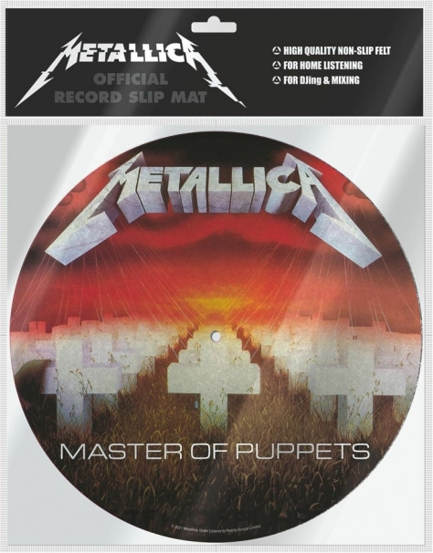 Pladespillerunderlag med temaet Metallica - Master of Puppets