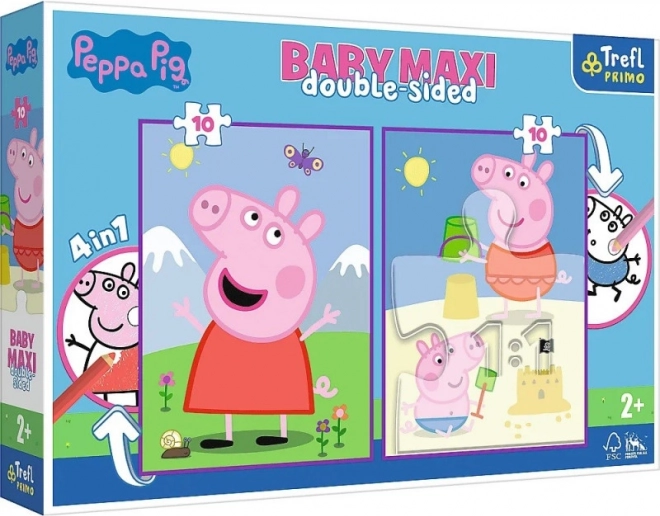 Puslespil Baby MAXI 2x10 Peppa Pig Glade dag
