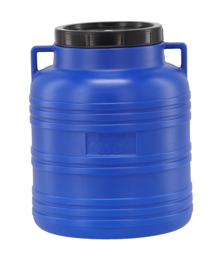 Plasttønde 30 l med låg og håndtag til fermentering og opbevaring af fødevarer