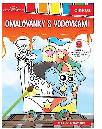 Malerbog med vandfarver CONCORDE Cirkus A4