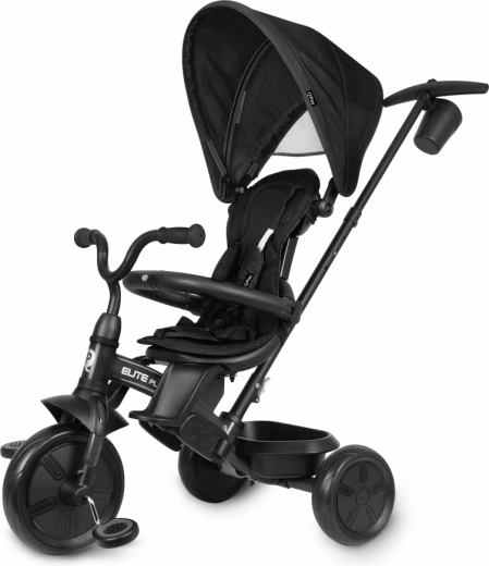 QPlay trehjulet cykel Elite Platinum sort