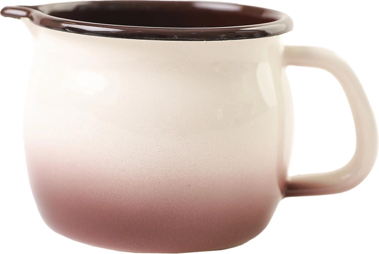 Emaljeret krus med tud 0,8 l Cappuccino, diameter 10 cm