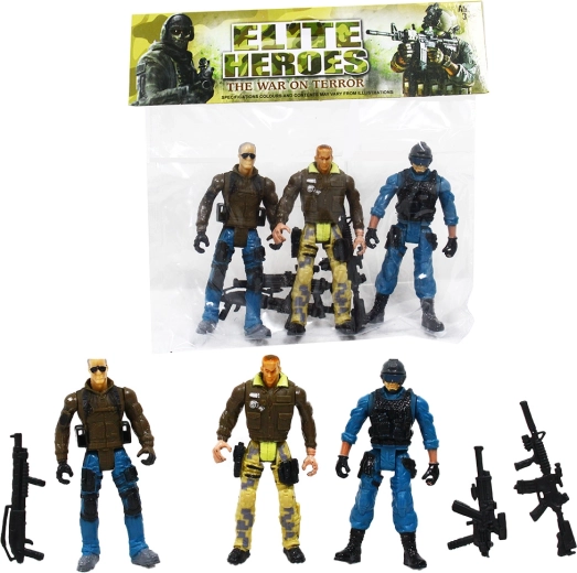 Actionfigurer soldater – sæt 3 stk.