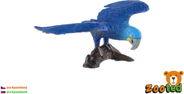 Hyacintara-papegøje – figur 9 cm - 1 stk.