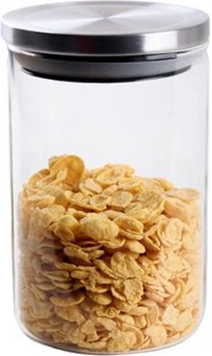 Glaskrukke med rustfrit stållåg TORO 800 ml af borosilikatglas