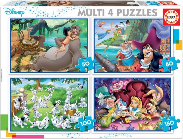 Educa Puzzle Disney Eventyr 4i1