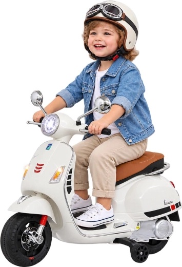 Elektrisk børnekøretøj Vespa GTS 125, hvid