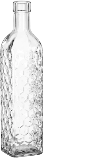 Rillet flaske 500 ml med metal skruelåg 28 mm