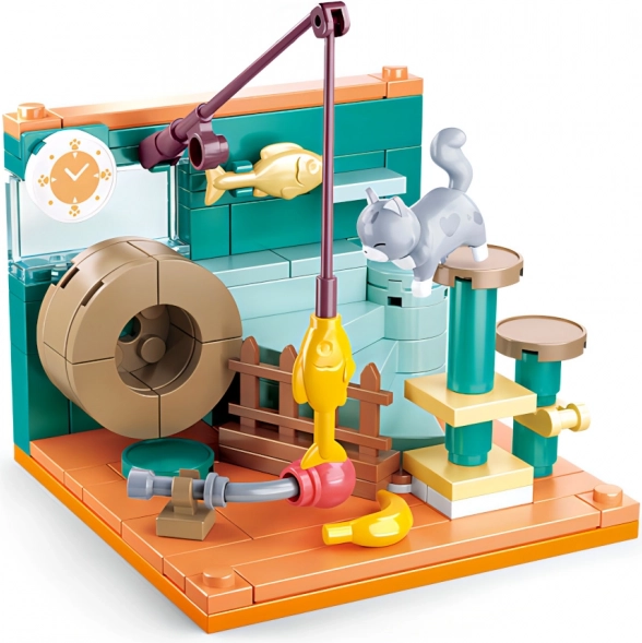 Sluban Mini Fiskerhjørne med Kat