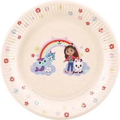 Papirtallerkener Gabby’s Dukkehus mix 23 cm (6 stk.)