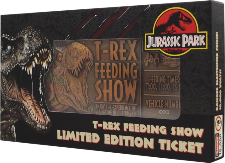 Metallisk samlerbillet JURASSIC PARK