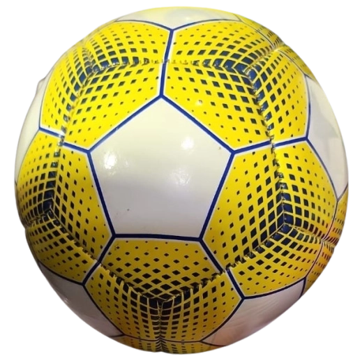 Mini fodbold i gul-hvid