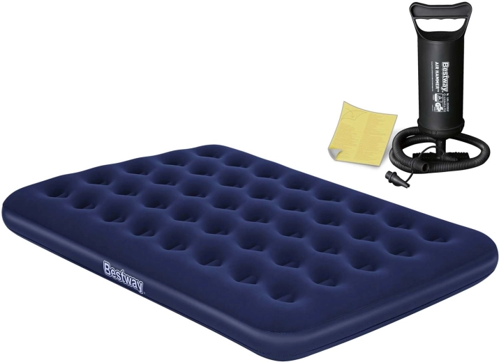 Oppustelig madras Bestway 191 × 137 × 22 cm med håndpumpe
