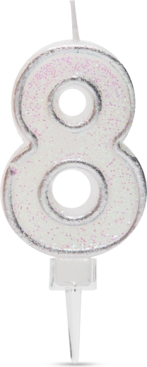 Lagkagelys med tallet 8