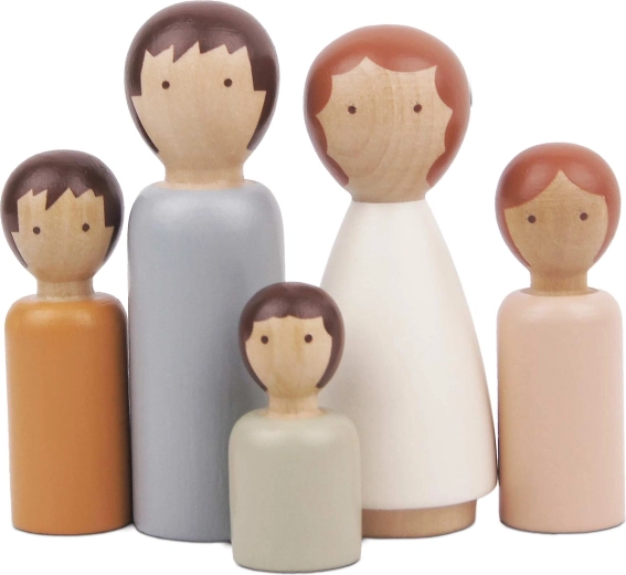 Le Toy Van træfamilie af figurer til dukkehus (5 figurer)