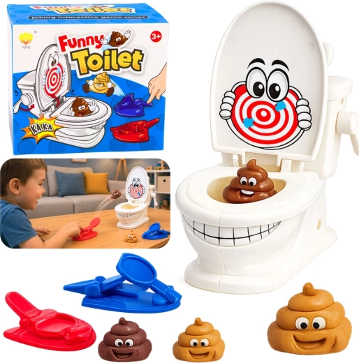 Funny toilet – færdighedsspil med affyringskatapulter