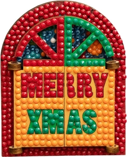 2Kids Toys diamantmaling magnet vindue merry christmas - 1 stk.