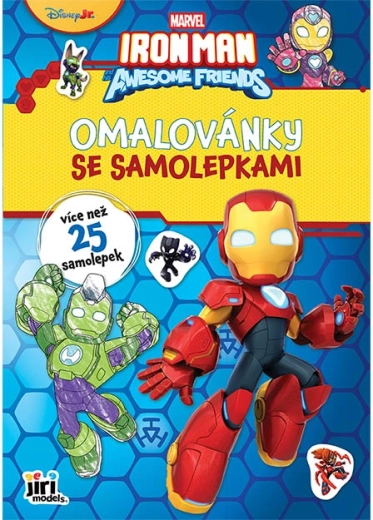 Malebog A4 med klistermærker Ironman