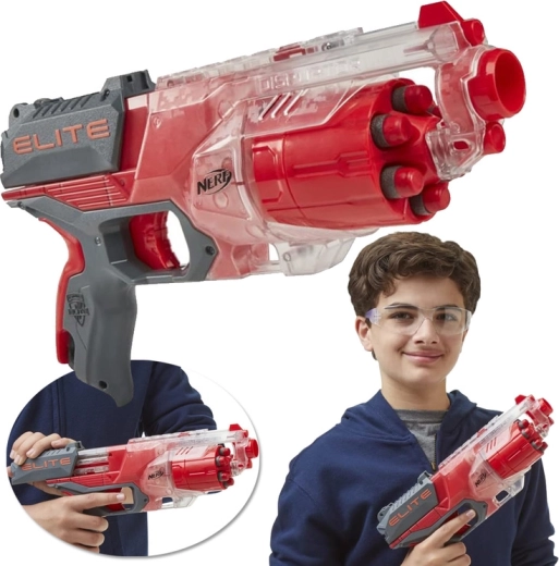 Nerf Elite Disruptor – rød blaster med rækkevidde op til 27 m