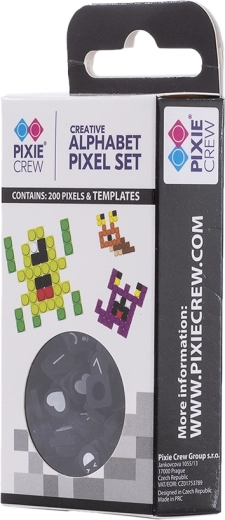 Pixie Crew temasæt med små pixels med bogstaver og tegn