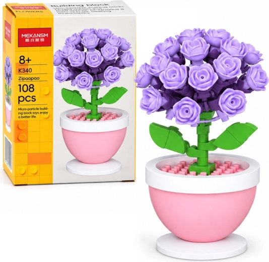 Byggesæt med mini-hortensia i potte - 1 stk.