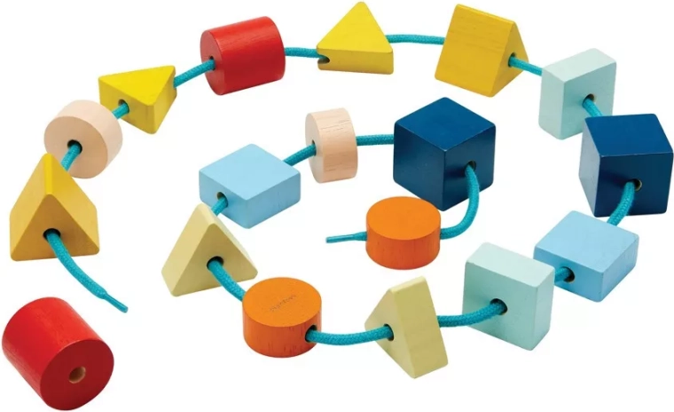 Trækperler PlanToys – geometriske former