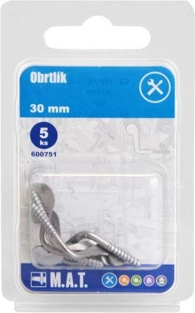 Drejelås 30 mm blank – sæt 5 stk.