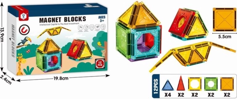 Magnetisk 3D-byggesæt med fuglefoderhus