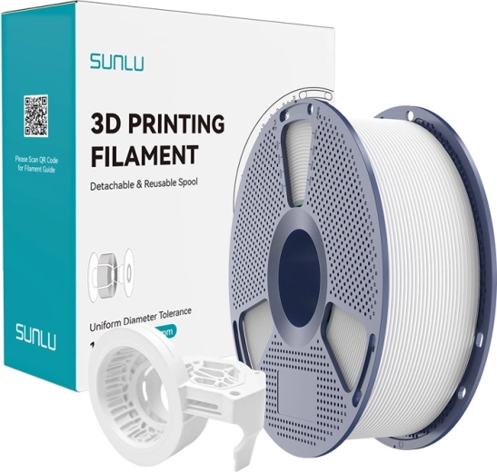 Højhastigheds mat filament SUNLU PETG – hvid