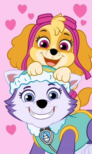 Paw Patrol-håndklæde 30 × 50 cm, pink