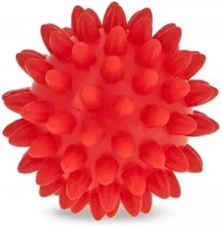 Fizjo rehabiliterende massagebold med knopper 6,6 cm rød
