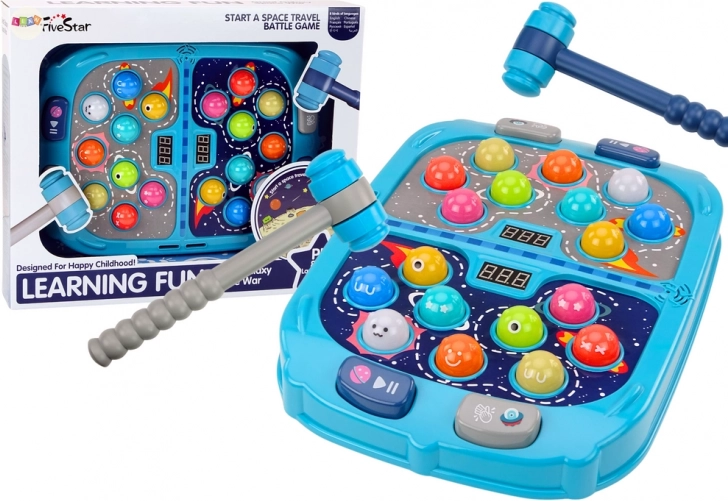 Wack A Mole Space Arcade-spil 9 hastighedsniveauer Lys Lyde