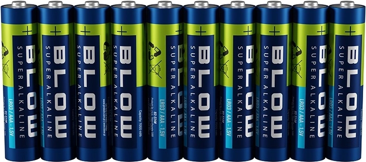 Alkaliske batterier AAA (LR03) BLOW Super Alkaline 10 stk.