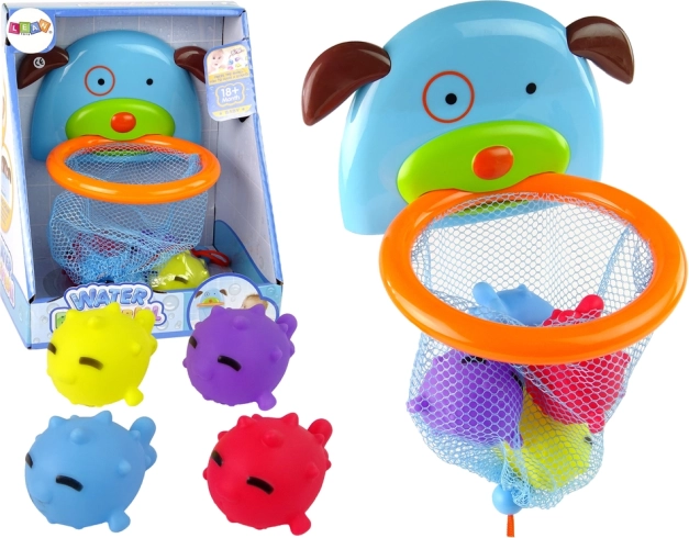 Badelegetøj mini basketball med hund og gummifisk