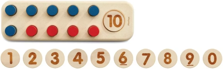 PlanToys matematiksæt i træ til addition, subtraktion og multiplikation 1–20