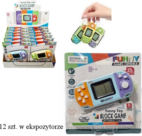 Elektronisk nøglering – mini-spillekonsol med 23 spil