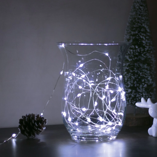 Jule-LED-lyskæde 5 m, 50 LED, kold hvid