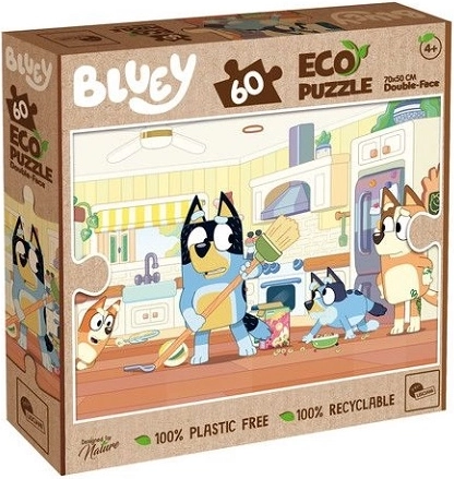 Lisciani øko dobbeltsidet puzzle Bluey 60 brikker