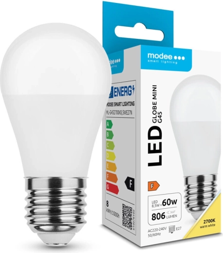 LED pære Modee Globe Mini G45 8,5 W E27 806 lm varm hvid
