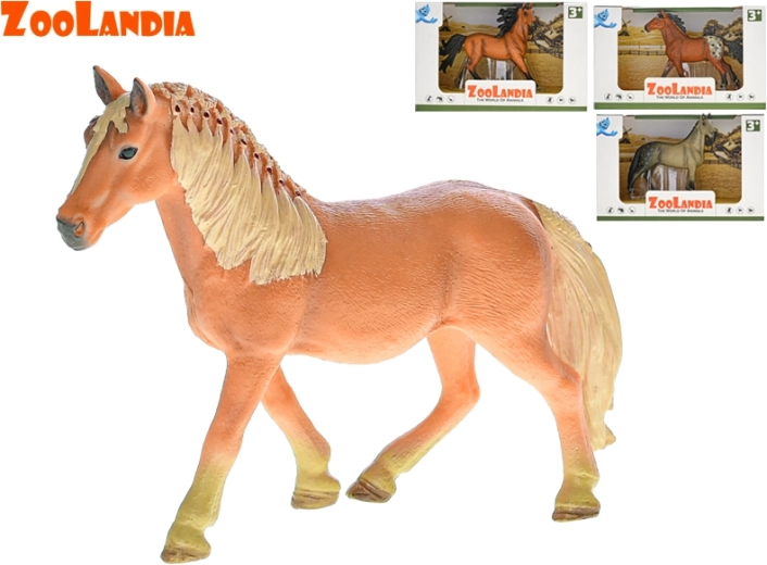 Zoolandia plastikfigur af hest 12–15 cm
