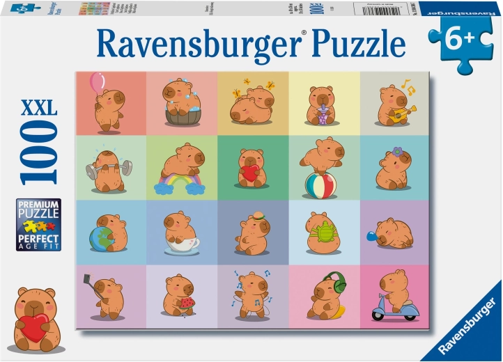 Ravensburger-puslespil med kapybara, 100 brikker